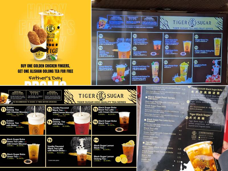 Tiger Sugar Menu