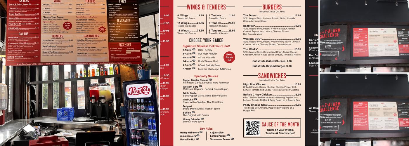 Wing Dome Menu