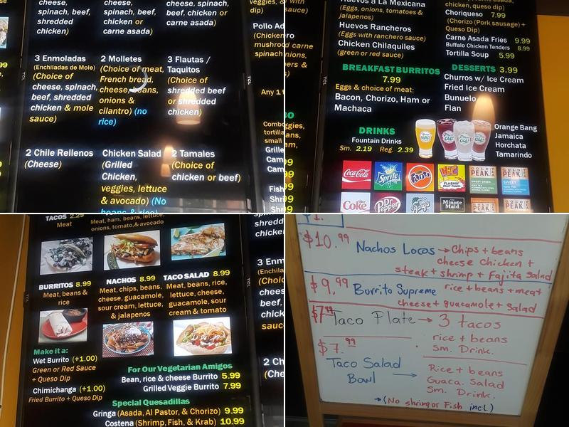 Hacienda Franco Menu