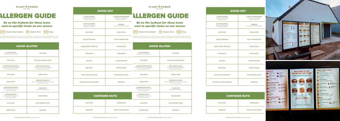 Plant Power Fast Food Menu