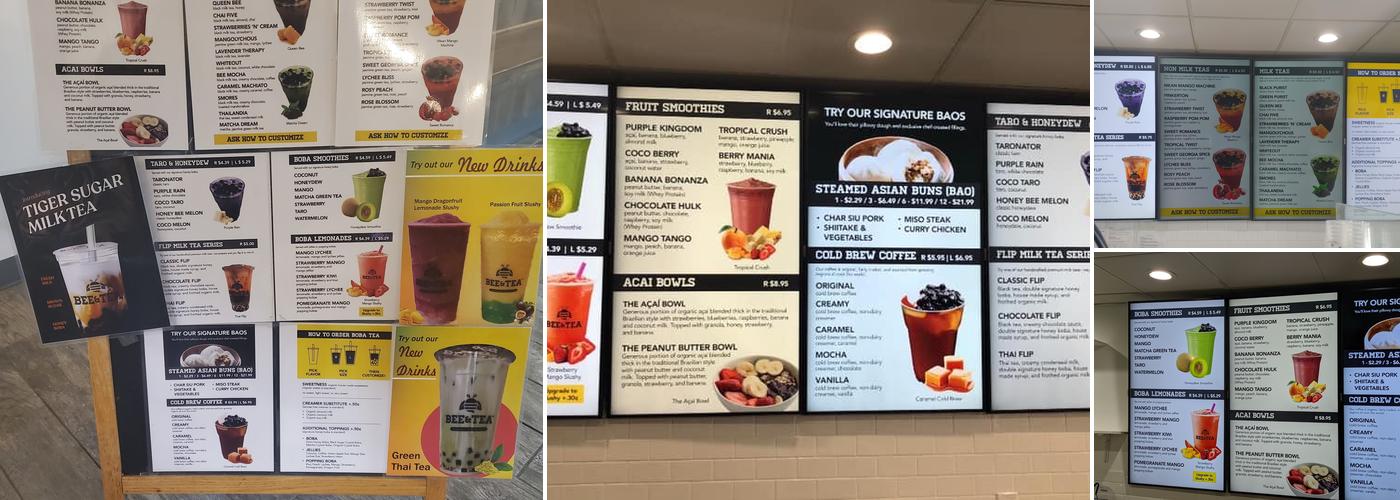 Bee & Tea Menu