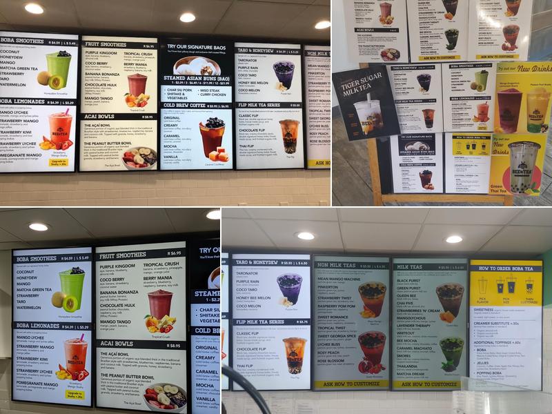 Bee & Tea Menu