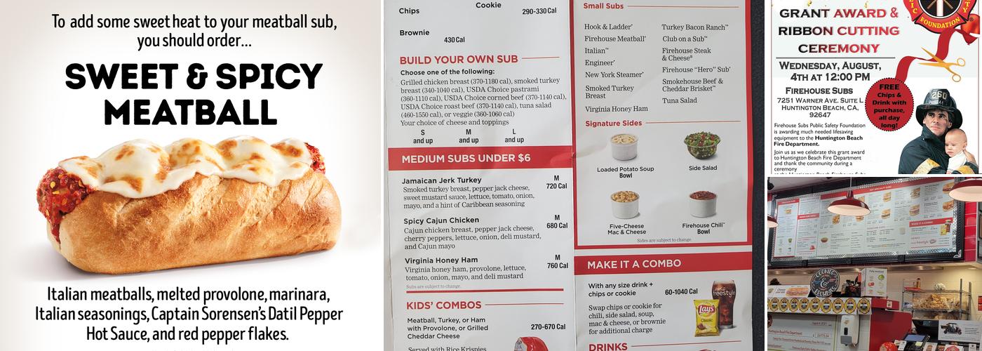Firehouse Subs Menu