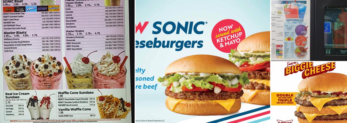 Sonic Drive-In Menu