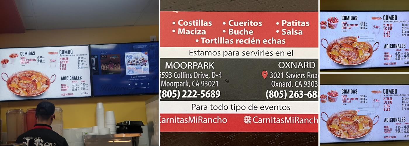 Carnitas Mi Rancho Menu