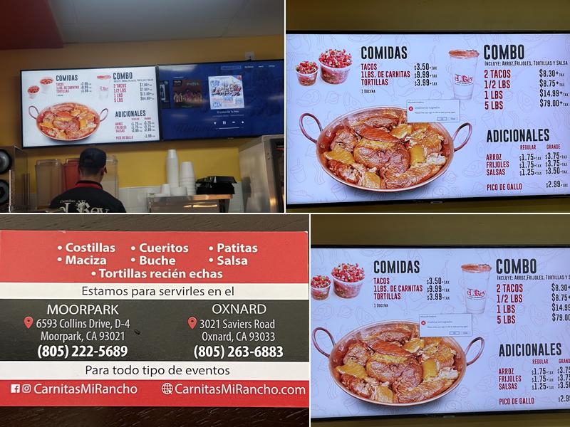 Carnitas Mi Rancho Menu