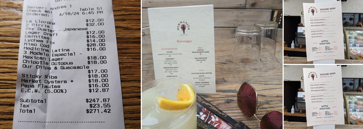 Hermanito Menu