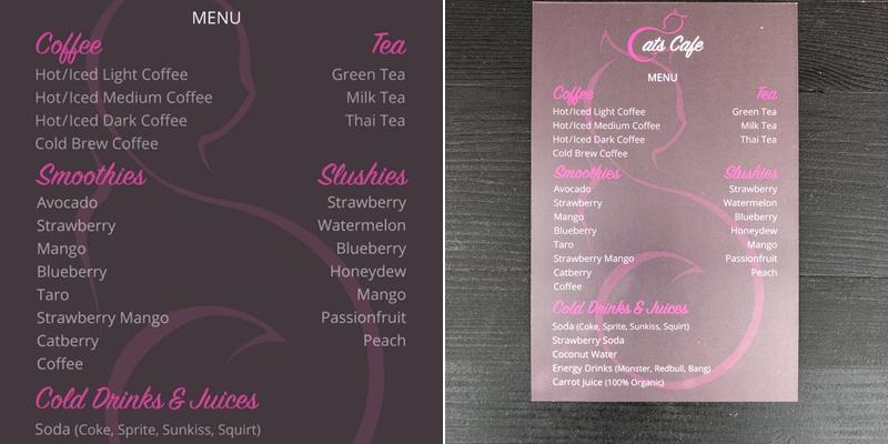 Cats Cafe - Vietnamese Coffee Shop Menu