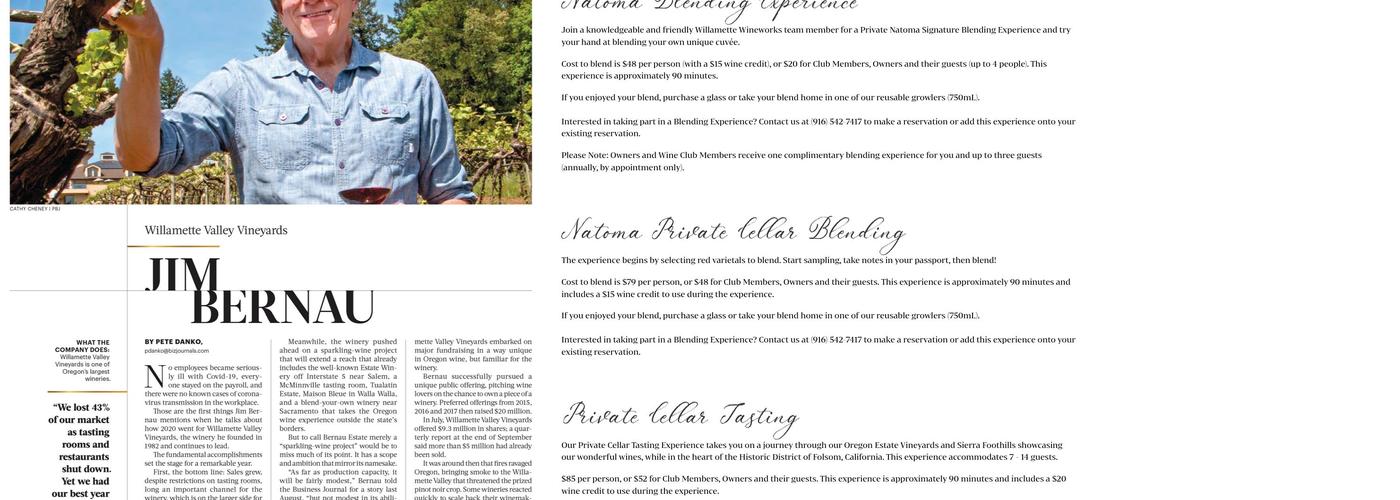 Willamette Wineworks Menu