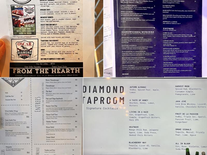 Diamond Taproom Menu