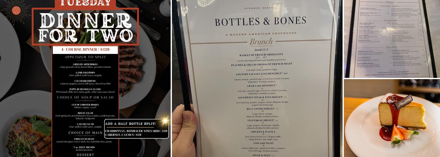 Bottles & Bones Menu