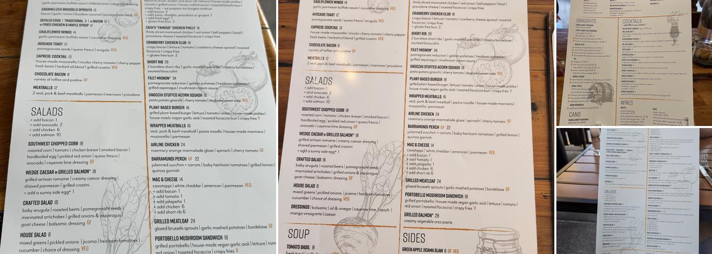 Cook and Craft - Scottsdale & Shea Menu