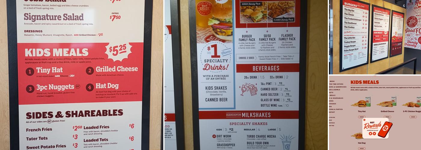 Hat Creek Burger Company Menu