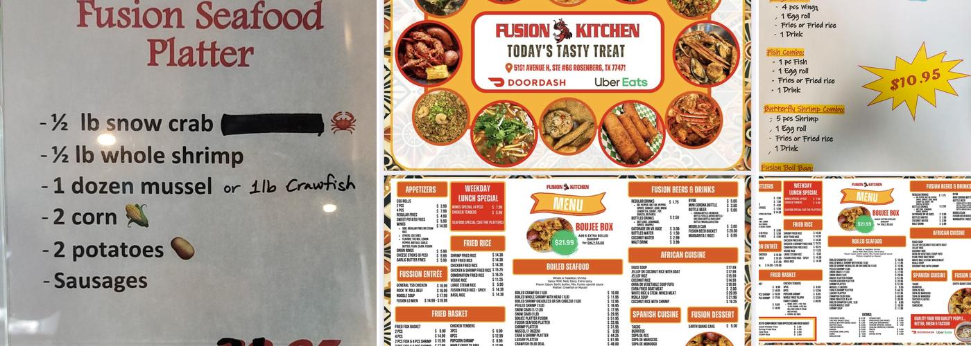 Fusion Kitchen Restaurant Menu