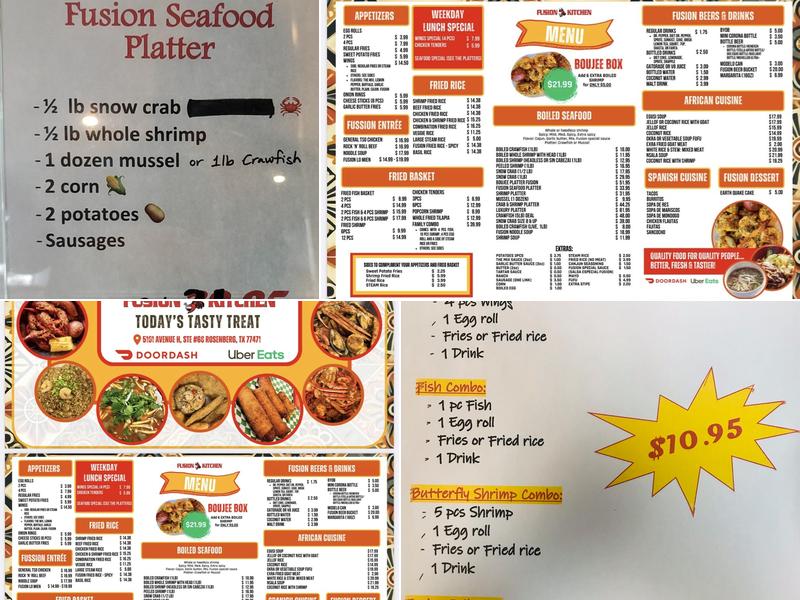 Fusion Kitchen Restaurant Menu