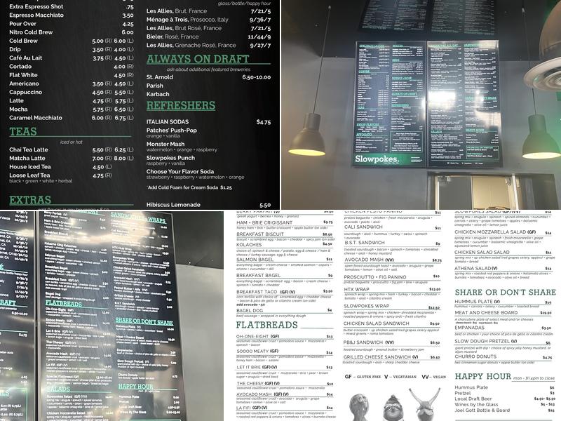 Slowpokes Menu