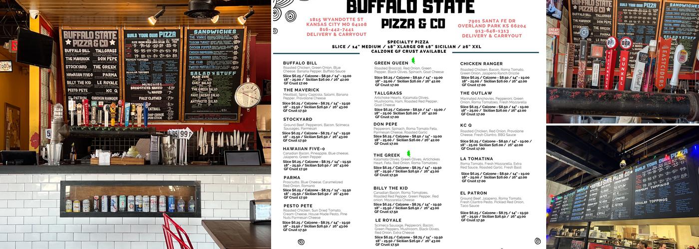 Buffalo State Pizza Co. Menu