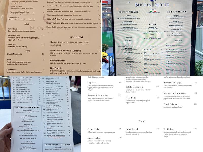 Buona Notte Menu