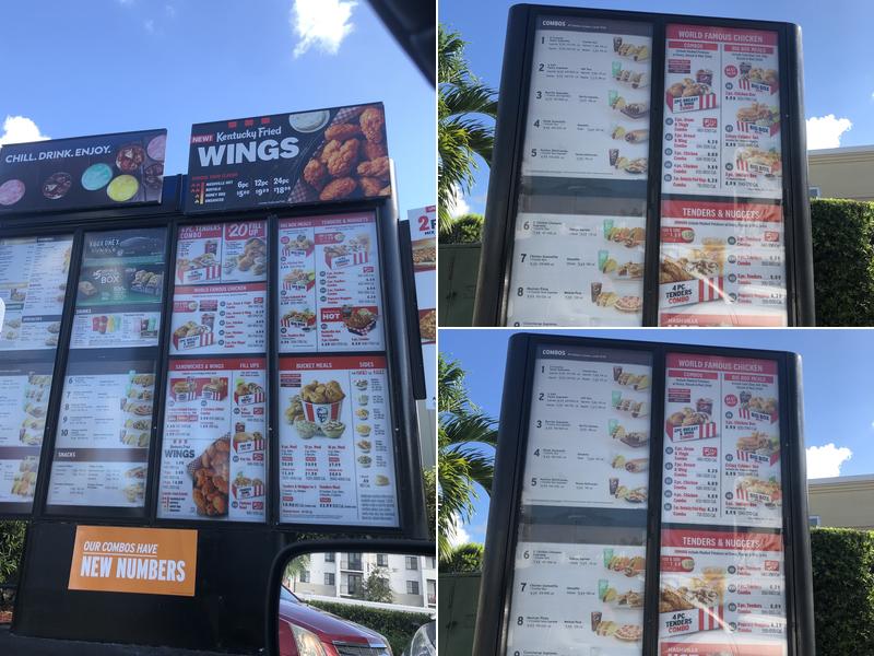 KFC Menu