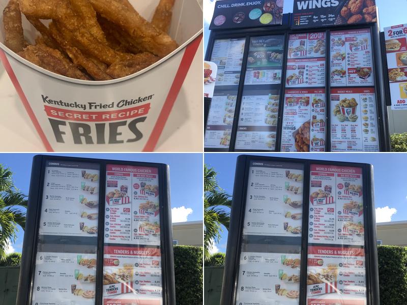 KFC Menu