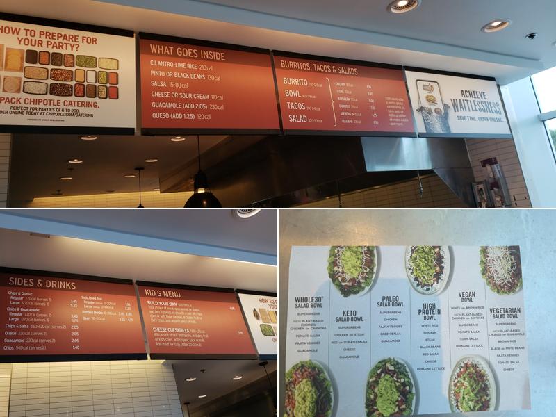 Chipotle Mexican Grill Menu