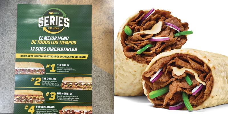Subway Menu
