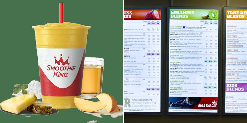 Smoothie King Menu