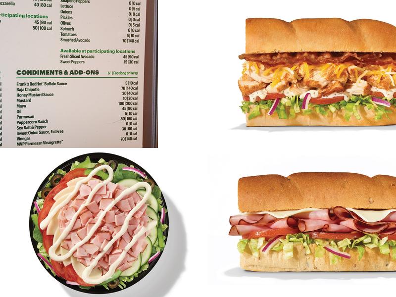 Subway Menu