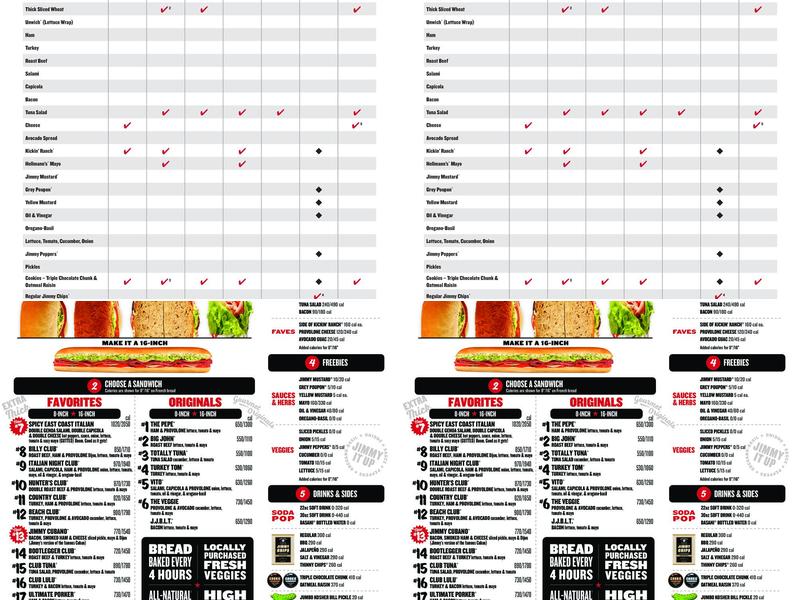 Jimmy John's Menu