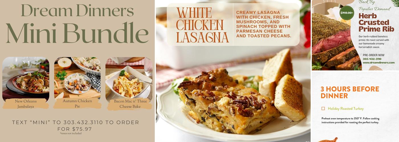 Dream Dinners Arvada Menu