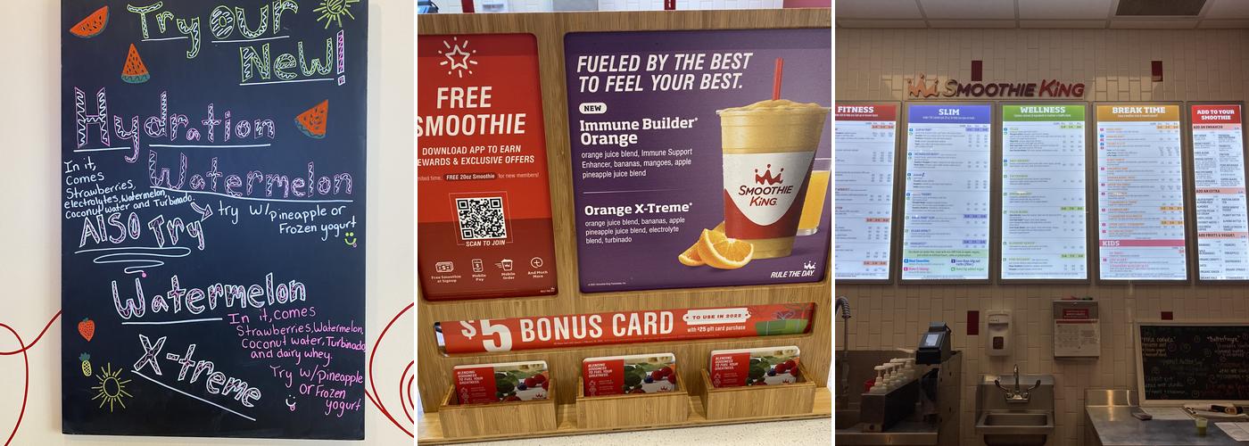 Smoothie King Menu