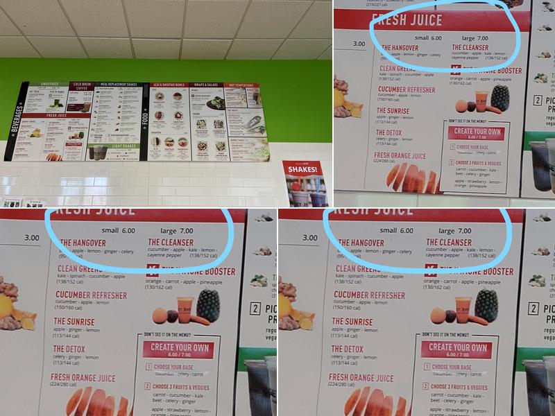 Get Fit Juices & Shakes Suncrest Menu