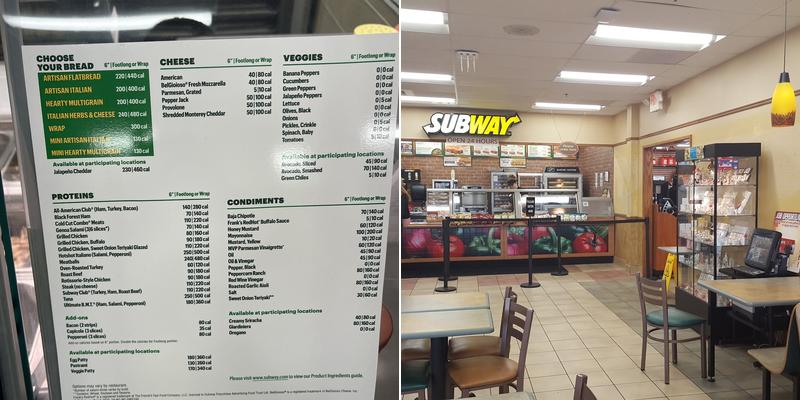Subway Menu