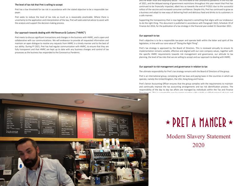 Pret A Manger Menu