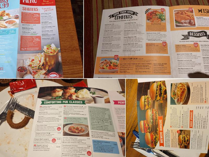 Brewers Fayre Duke Of York Menu