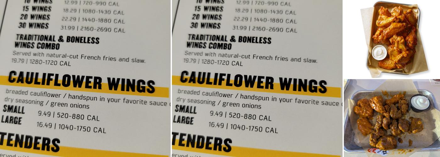 Buffalo Wild Wings Menu