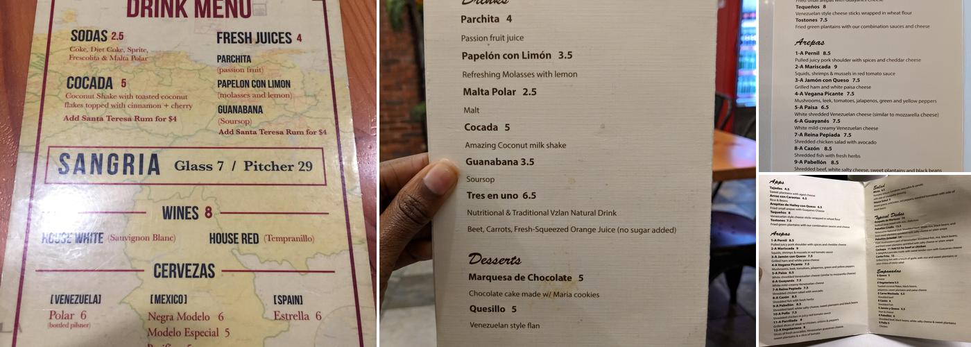 Guacuco Menu
