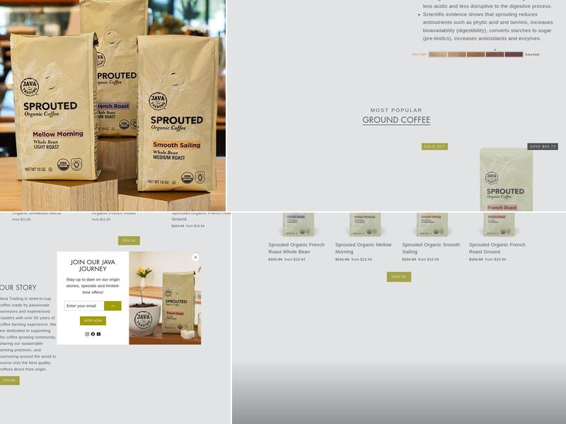Java Trading Co. Menu