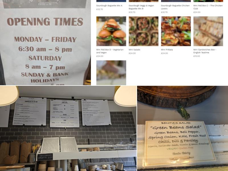 Benita Bakery & Cafe - Highbury Menu