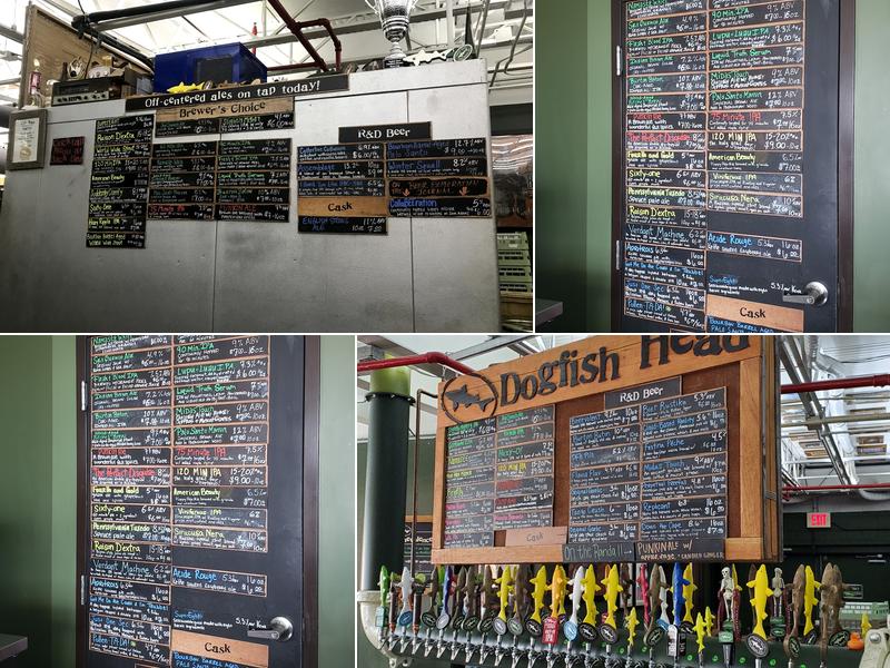 Dogfish Head Milton Brewery Menu