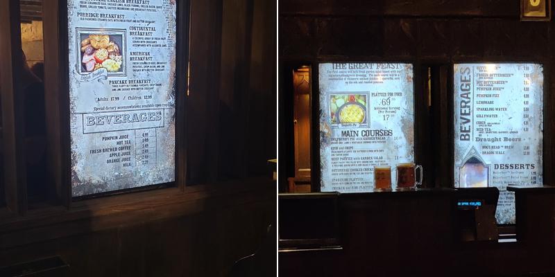 Hog's Head Pub Menu