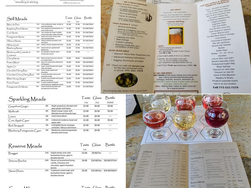 Wild Blossom Meadery and Winery Menu