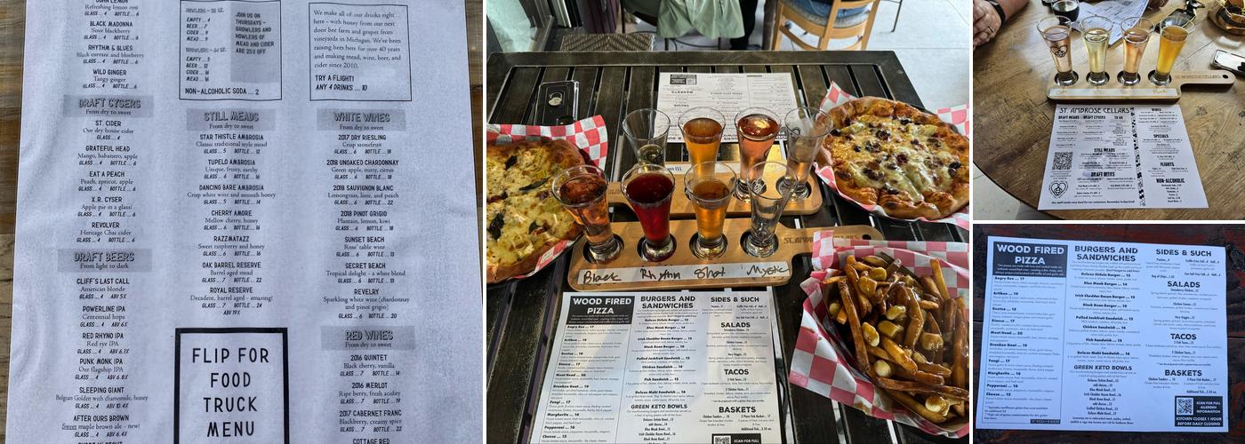 St. Ambrose Cellars Menu