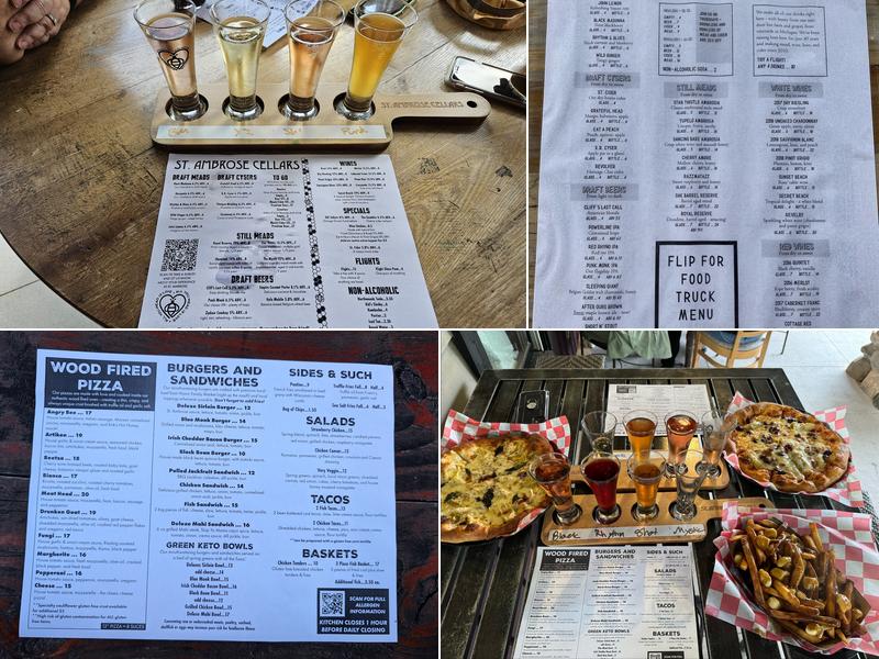 St. Ambrose Cellars Menu