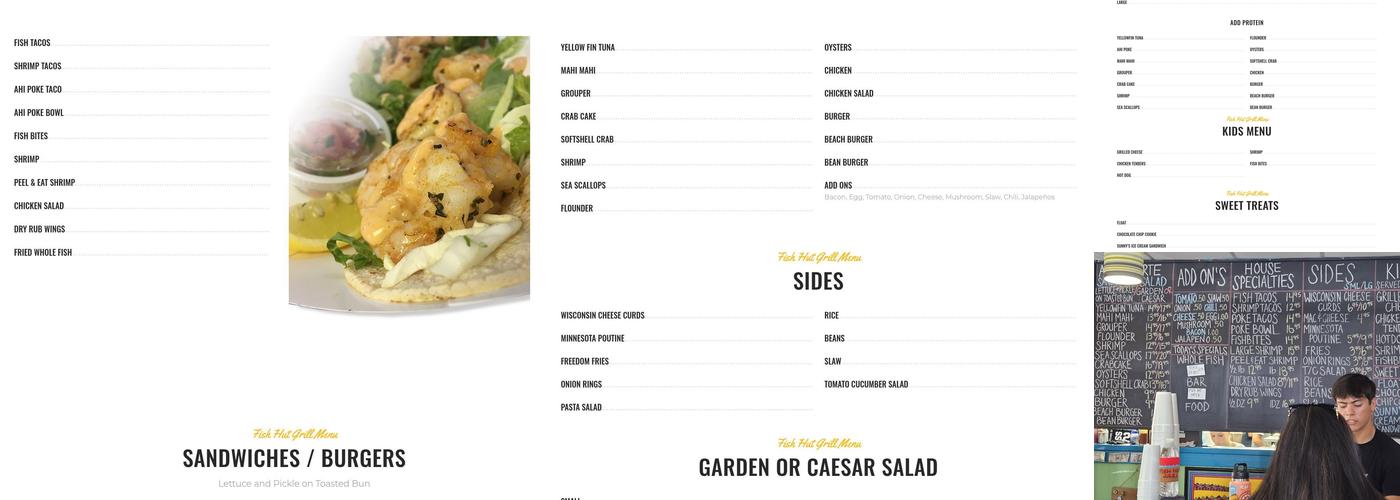 Fish Hut Grill Menu