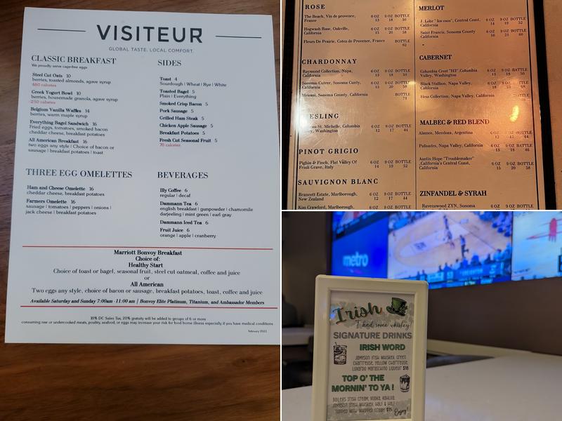 The Visiteur Menu