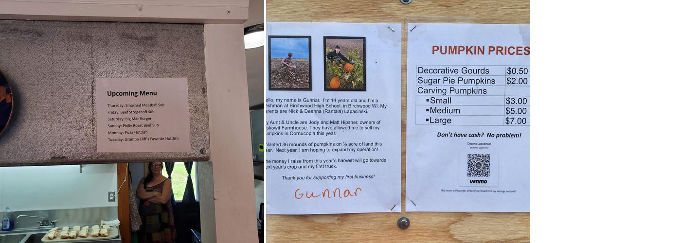 Siskowit farmhouse Menu