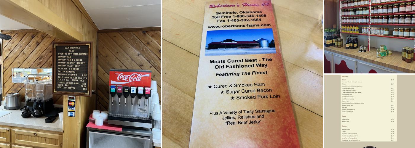 Robertson's Hams Menu