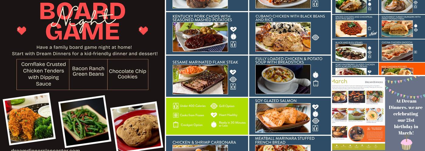 Dream Dinners Menu
