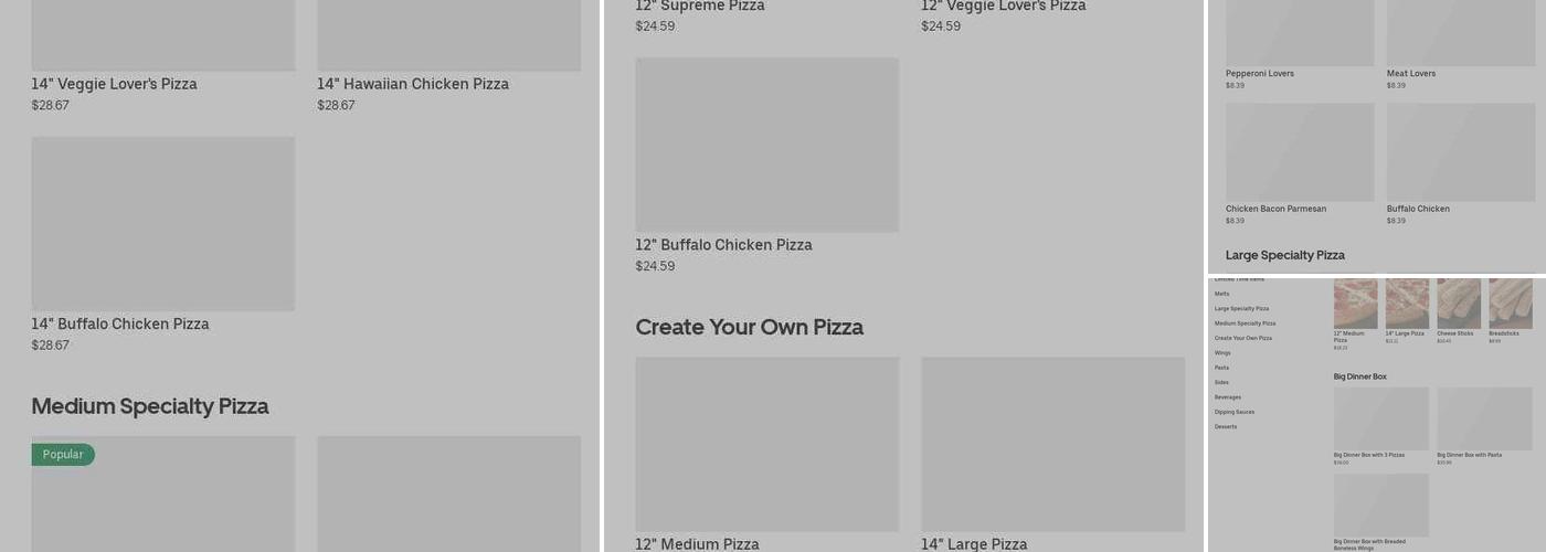 Pizza Hut Menu